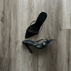 Superdown Black Strappy Heels